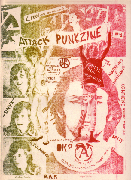 File:ATTACK PUNKZINE n.2 Settembre 1981 Note 16 pagine, 800 lire (1.000 lire con fascicolo), contiene inserto stampe.png