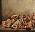 Giovanni Gasparro - Particolare del dipinto 'Al limite' - olio su tela (2006).JPG